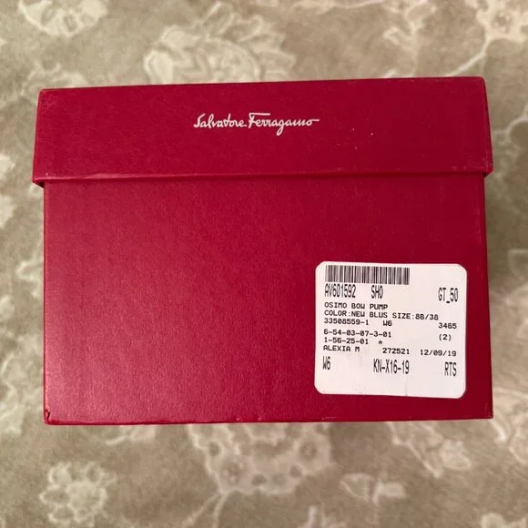Indulge in Salvatore Ferragamo Patent Leather Bow Stiletto Heels, New Blush, 8B - Picture 13 of 15